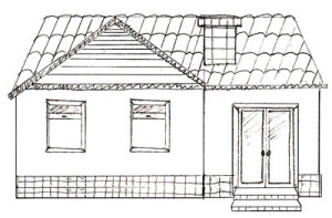 how to draw a house