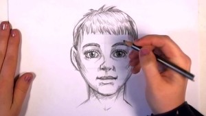 How to draw a realistic kids face