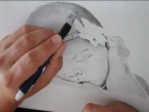 drawing of a realistic baby face step by step