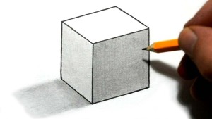 how to draw 3d cube illusion