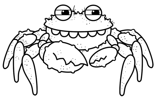 how to draw cartoon crab easy