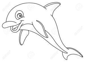 how to draw a cartoon dolphin 