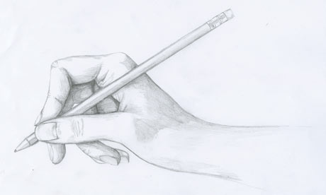 How to draw hand holding a pencil step by step easy for beginners
