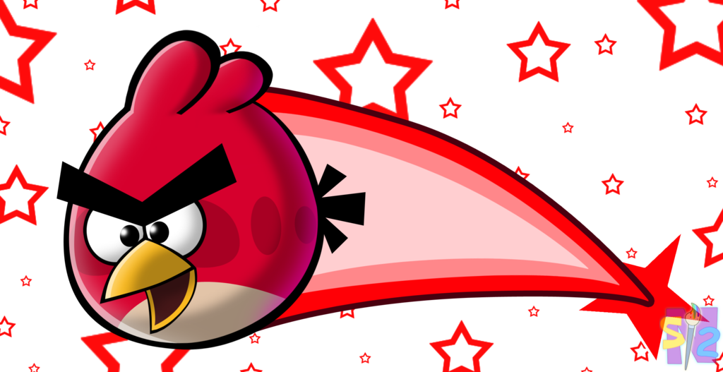 How to draw red angry bird