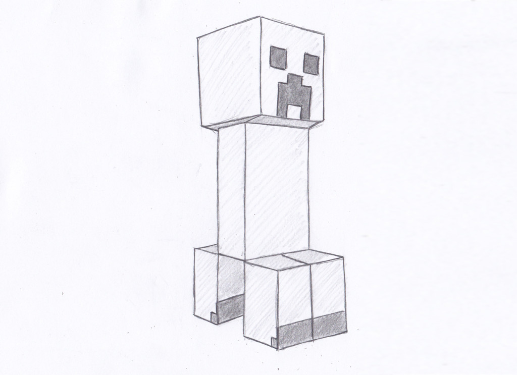 How to Draw a Creeper (Minecraft)