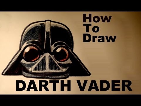 How to draw angry bird easy darth vader