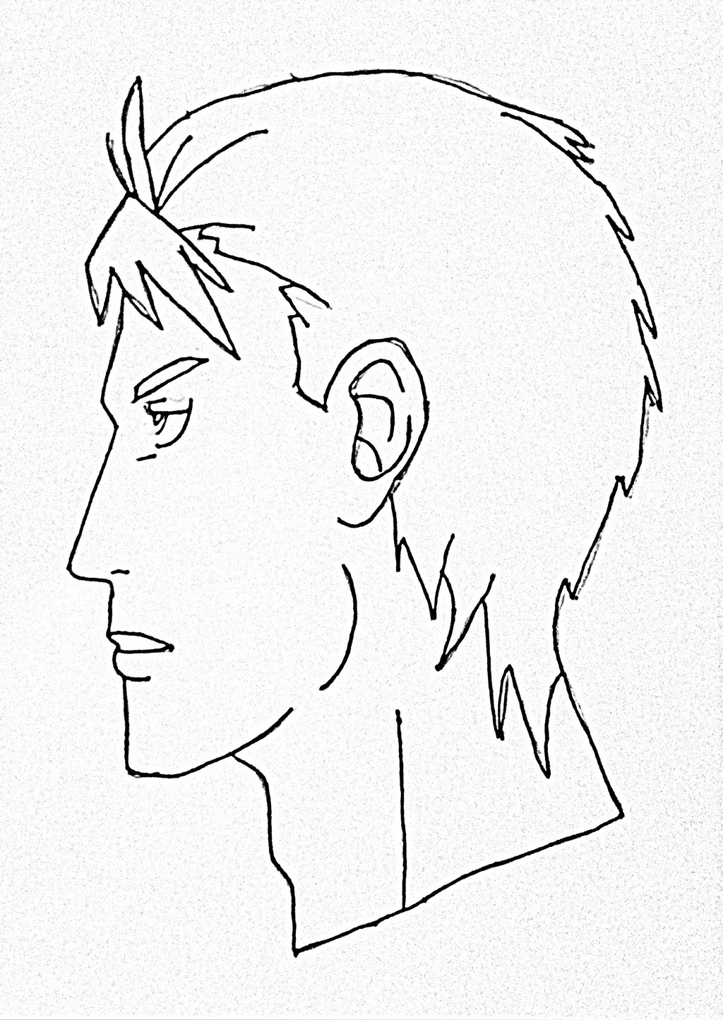 how to draw male side view of face