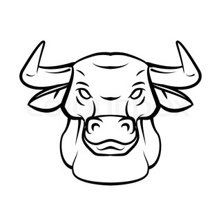 how to draw a bull head for beginner step by step